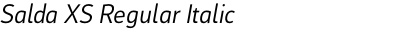 Salda XS Regular Italic